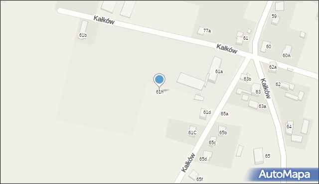 Kałków, Kałków, 61h, mapa Kałków
