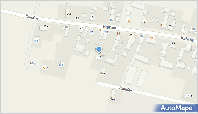 Kałków, Kałków, 91a, mapa Kałków