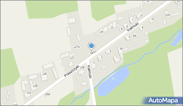 Kałmuki, Kałmuki, 1a, mapa Kałmuki