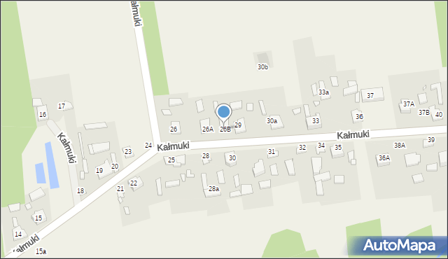 Kałmuki, Kałmuki, 26B, mapa Kałmuki
