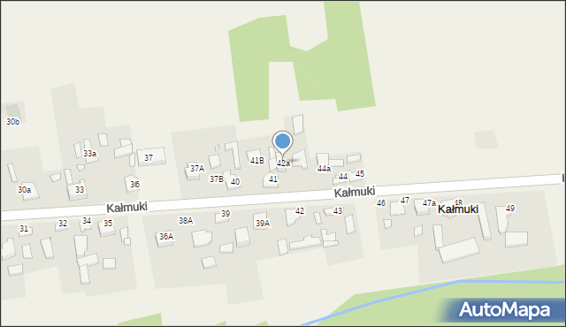 Kałmuki, Kałmuki, 42a, mapa Kałmuki