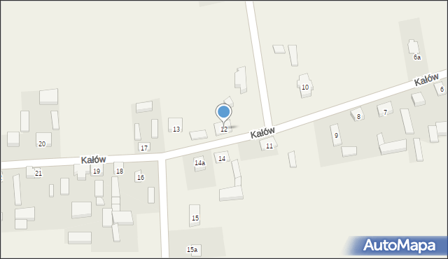 Kałów, Kałów, 12, mapa Kałów