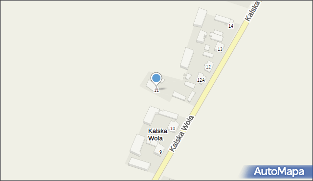 Kalska Wola, Kalska Wola, 11, mapa Kalska Wola