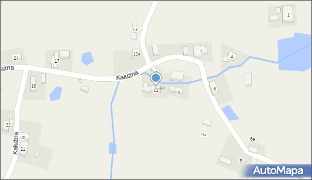 Kałużna, Kałużna, 11, mapa Kałużna