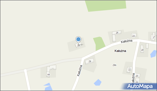 Kałużna, Kałużna, 28, mapa Kałużna
