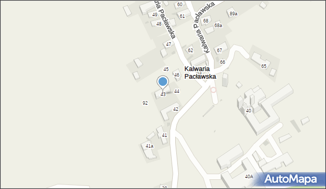 Kalwaria Pacławska, Kalwaria Pacławska, 43, mapa Kalwaria Pacławska