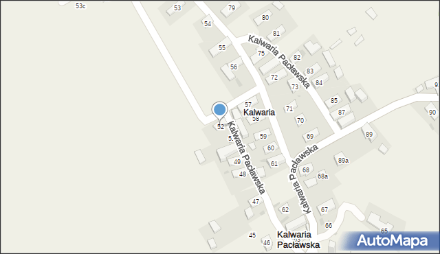 Kalwaria Pacławska, Kalwaria Pacławska, 52, mapa Kalwaria Pacławska