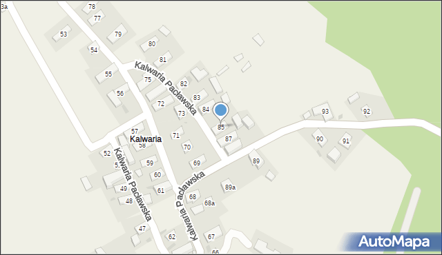 Kalwaria Pacławska, Kalwaria Pacławska, 85, mapa Kalwaria Pacławska
