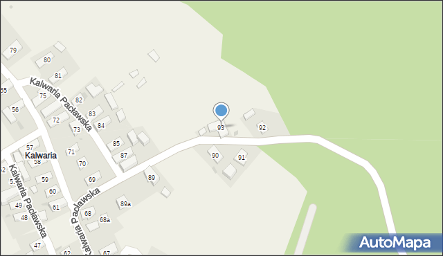 Kalwaria Pacławska, Kalwaria Pacławska, 93, mapa Kalwaria Pacławska