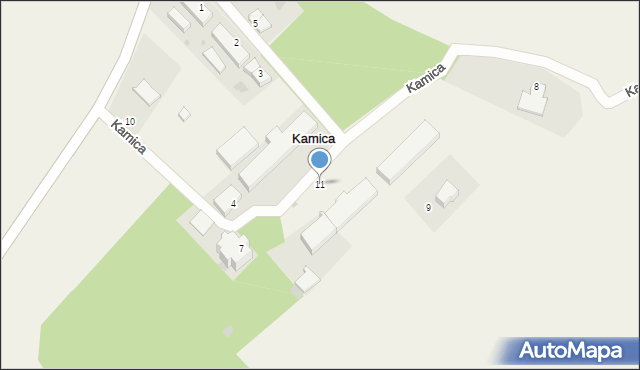 Kamica, Kamica, 11, mapa Kamica