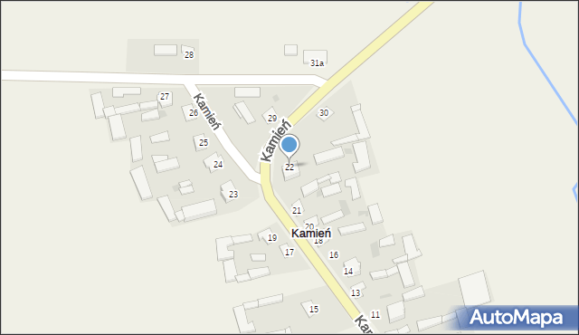 Kamień, Kamień, 22, mapa Kamień