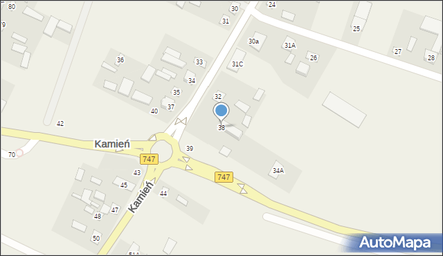 Kamień, Kamień, 38, mapa Kamień