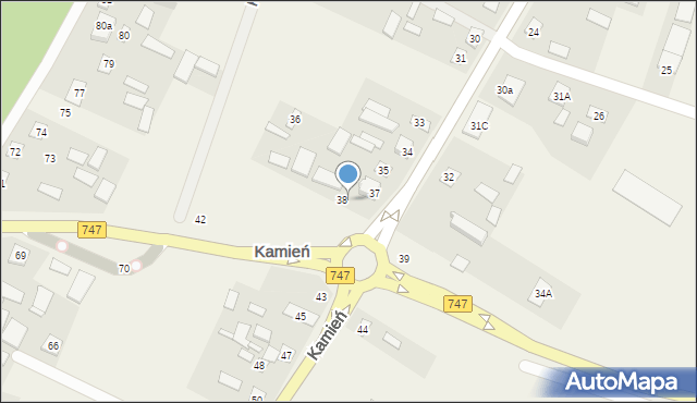 Kamień, Kamień, 40, mapa Kamień