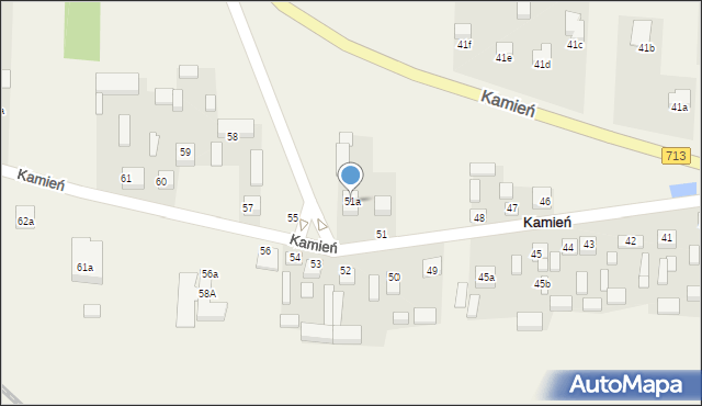 Kamień, Kamień, 51a, mapa Kamień