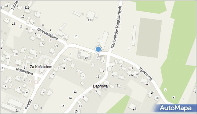 Kamień, Kanoników Regularnych, 12, mapa Kamień