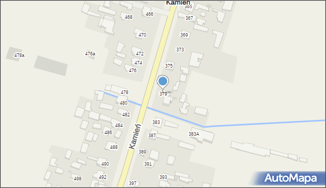 Kamień, Kamień, 379, mapa Kamień