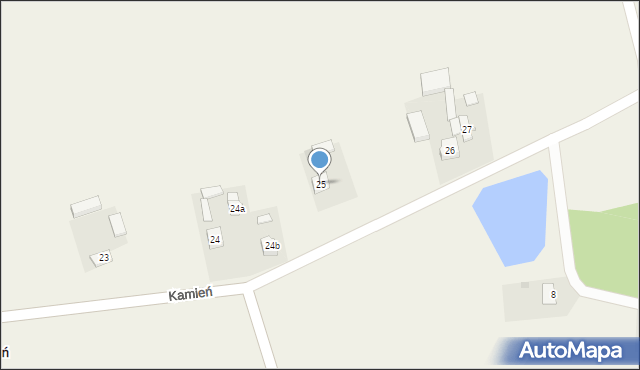 Kamień, Kamień, 25, mapa Kamień