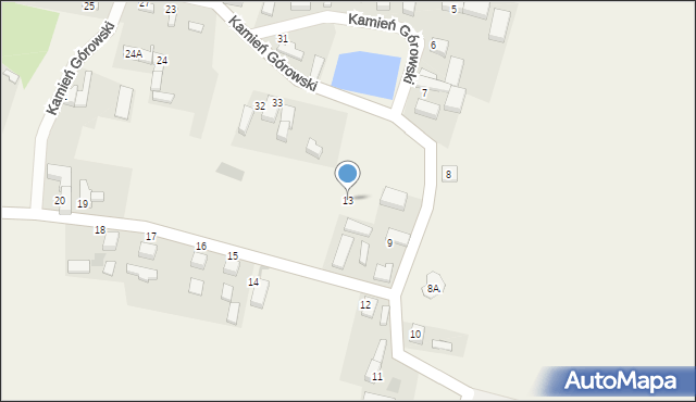 Kamień Górowski, Kamień Górowski, 13, mapa Kamień Górowski