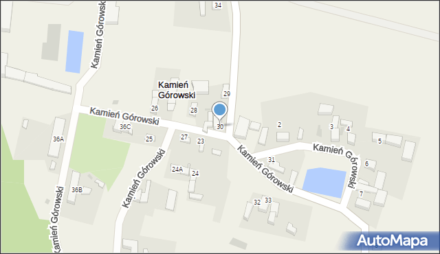 Kamień Górowski, Kamień Górowski, 30, mapa Kamień Górowski