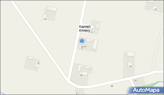 Kamień Kmiecy, Kamień Kmiecy, 22, mapa Kamień Kmiecy