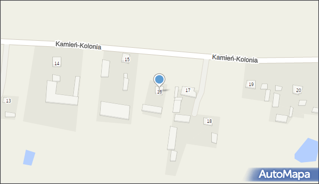 Kamień-Kolonia, Kamień-Kolonia, 16, mapa Kamień-Kolonia