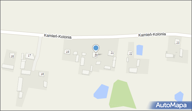 Kamień-Kolonia, Kamień-Kolonia, 20, mapa Kamień-Kolonia