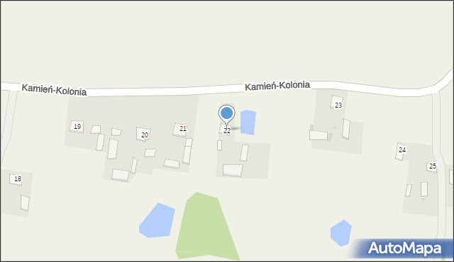 Kamień-Kolonia, Kamień-Kolonia, 22, mapa Kamień-Kolonia