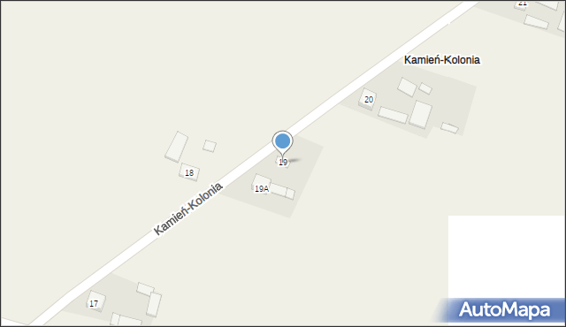 Kamień-Kolonia, Kamień-Kolonia, 19, mapa Kamień-Kolonia