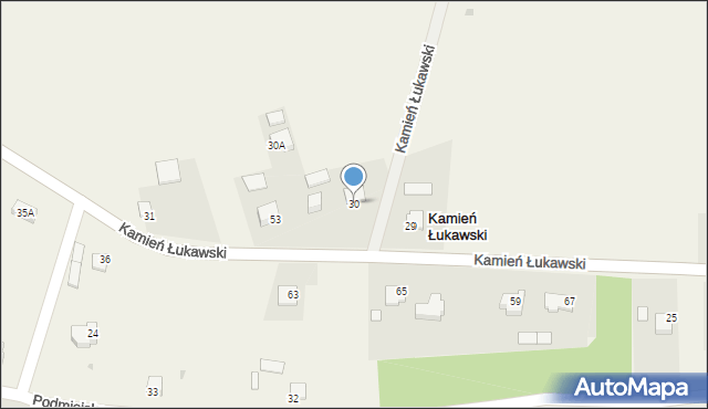 Kamień Łukawski, Kamień Łukawski, 30, mapa Kamień Łukawski