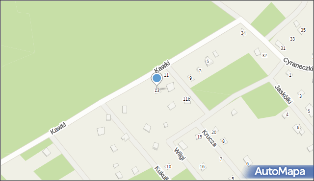 Kamieńczyk, Kawki, 13, mapa Kamieńczyk