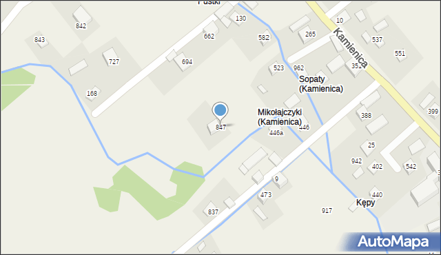 Kamienica, Kamienica, 847, mapa Kamienica