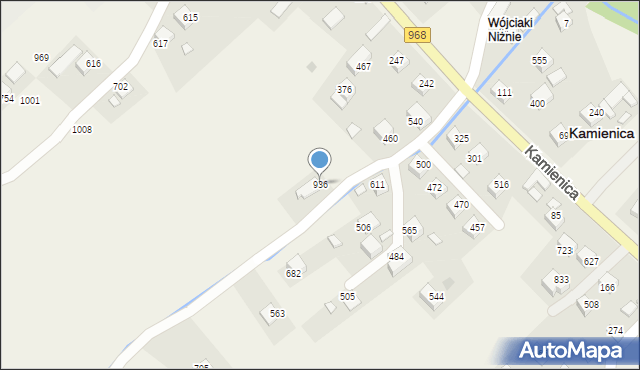 Kamienica, Kamienica, 936, mapa Kamienica