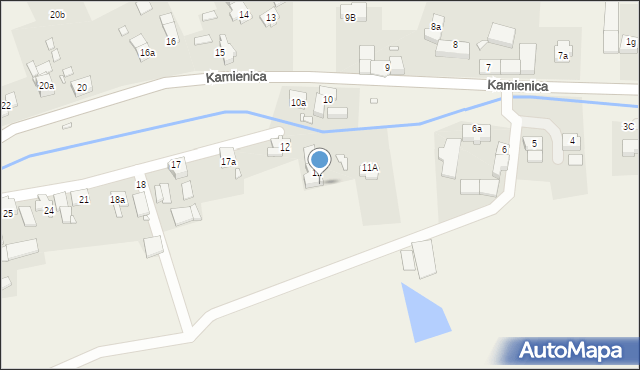 Kamienica, Kamienica, 11B, mapa Kamienica