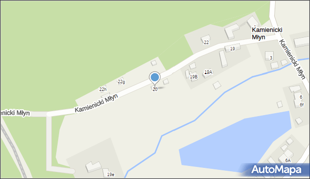 Kamienicki Młyn, Kamienicki Młyn, 20, mapa Kamienicki Młyn