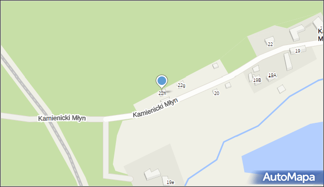 Kamienicki Młyn, Kamienicki Młyn, 22h, mapa Kamienicki Młyn