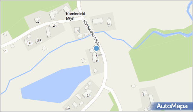 Kamienicki Młyn, Kamienicki Młyn, 6, mapa Kamienicki Młyn