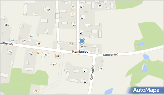 Kamieniec, Kamieniec, 25, mapa Kamieniec