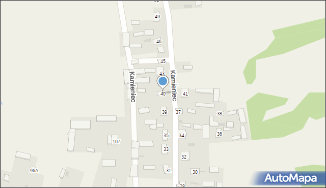 Kamieniec, Kamieniec, 40, mapa Kamieniec