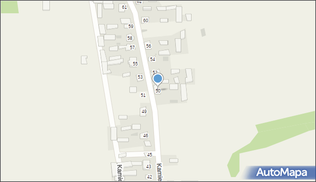 Kamieniec, Kamieniec, 50, mapa Kamieniec