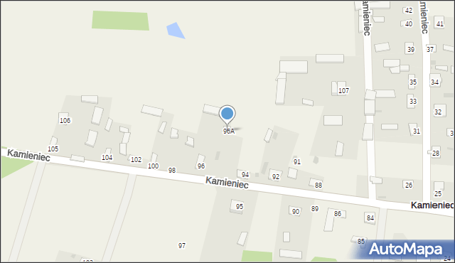 Kamieniec, Kamieniec, 96A, mapa Kamieniec