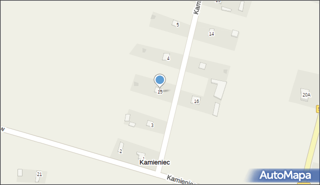 Kamieniec, Kamieniec, 15, mapa Kamieniec