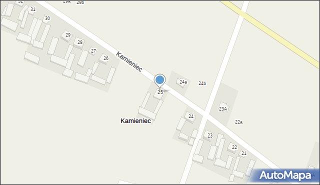 Kamieniec, Kamieniec, 25, mapa Kamieniec