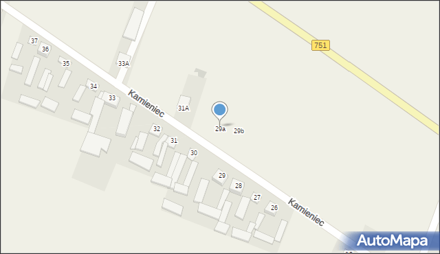 Kamieniec, Kamieniec, 29a, mapa Kamieniec