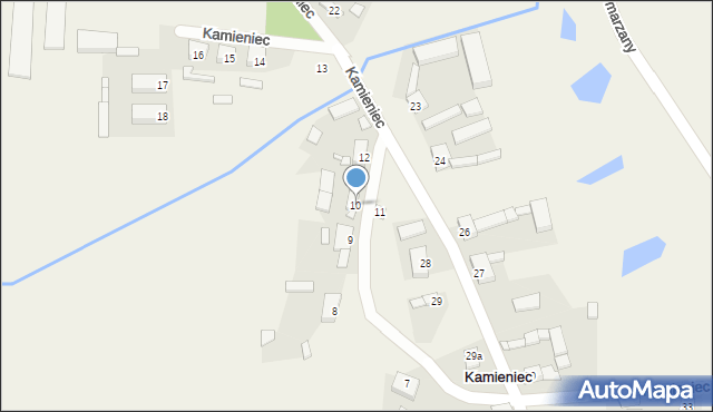 Kamieniec, Kamieniec, 10, mapa Kamieniec