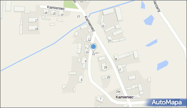 Kamieniec, Kamieniec, 11, mapa Kamieniec