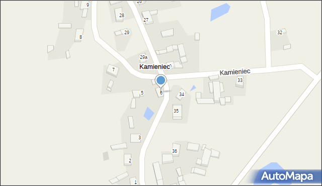 Kamieniec, Kamieniec, 6, mapa Kamieniec