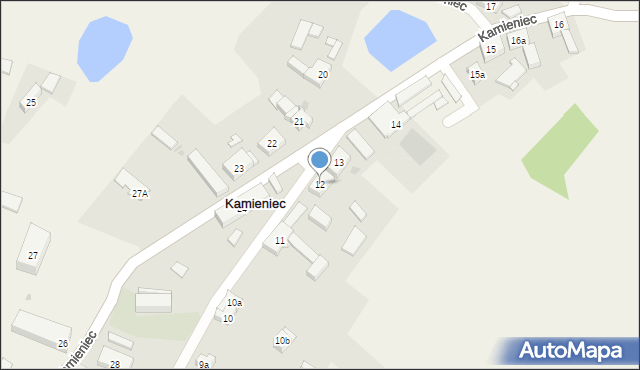 Kamieniec, Kamieniec, 12, mapa Kamieniec