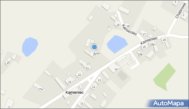 Kamieniec, Kamieniec, 20, mapa Kamieniec