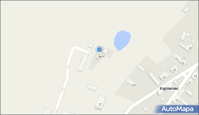 Kamieniec, Kamieniec, 25, mapa Kamieniec