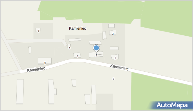 Kamieniec, Kamieniec, 3, mapa Kamieniec